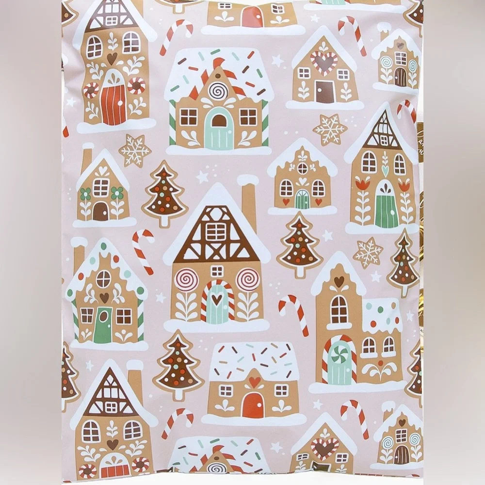25 gingerbread Christmas poly mailers